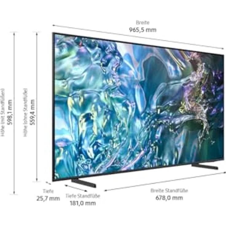 Samsung QLED 4K Q60D Fernseher 43 Zoll, Samsung TV mit Quantum Prozessor Lite 4K, 100 % Farbvolumen, 4K Upscaling, Samsung Tizen OS, Smart TV, GQ43Q60DAUXZG, Deutsches Modell [2024] – Bild 4