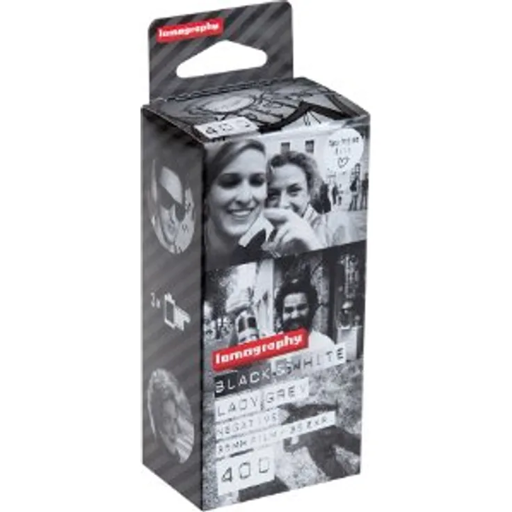 Lomography Lady Grey - B&W 400 35 mm, 3er Pack mit Schwarz/Weiß-Negativfilm