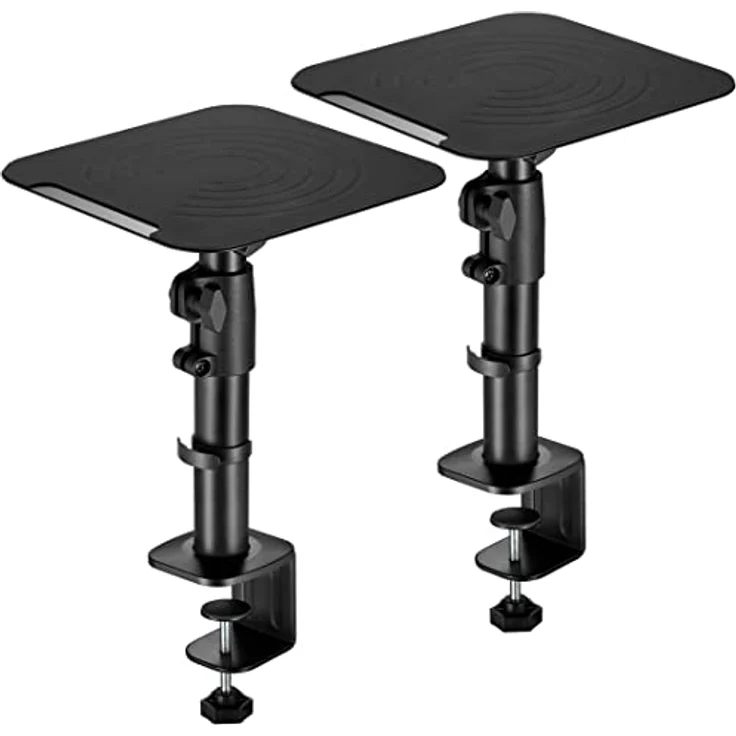 mywall Tischhalterung HS30L Universelle Lautsprecher Tischhalterung, Neigbar +/-15° mit Einer Belastung bis zu 15 kg, schwarz, 2 Ständer für Lautsprecherboxen – Bild 1