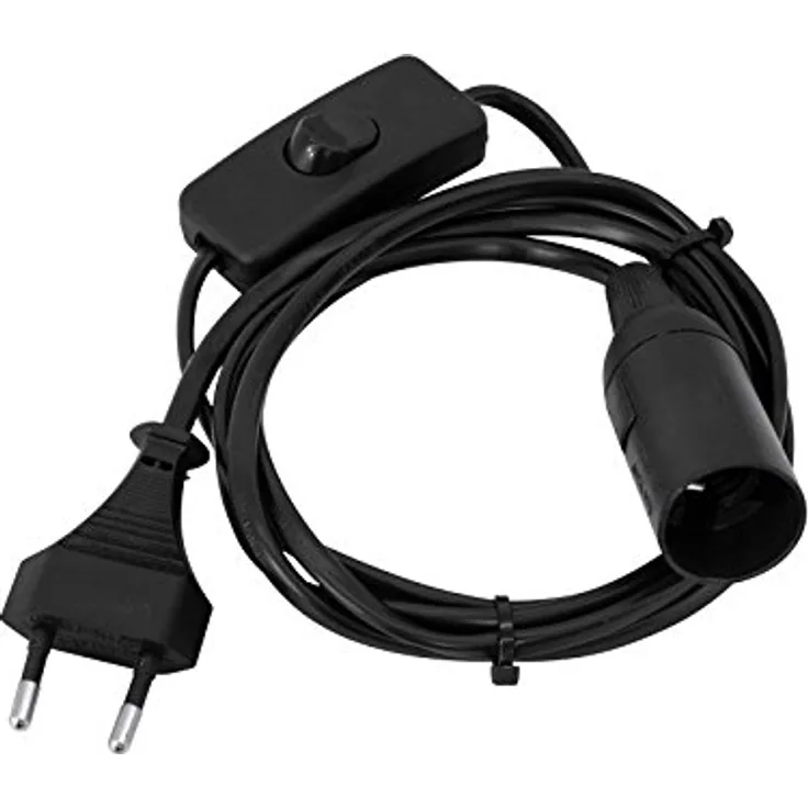 Eurolite E-14 Lampenfassung | Mit Kabel und Schalter | mit Stecker für die Steckdose