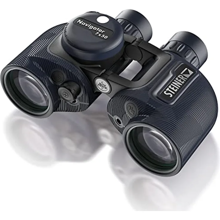 Steiner Marine-Fernglas Navigator 7x50c - HD-stabilisierter Kompass, handlich, für Wassersportler, blau