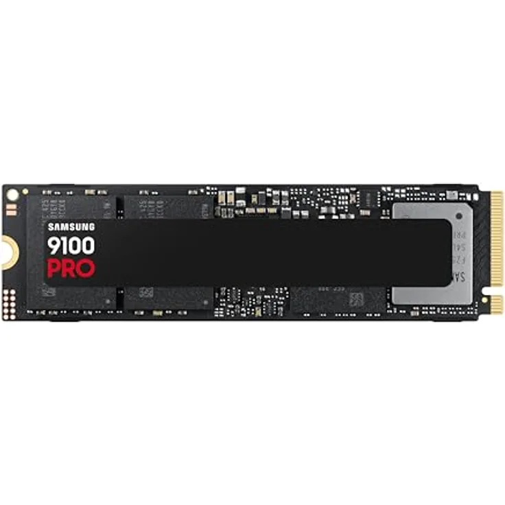 Samsung 9100 PRO NVMe M.2 SSD, 4 TB, PCIe 5.0, 14.800 MB/s Lesen, 13.400 MB/s Schreiben, Interne SSD für Gaming, Videobearbeitung und AI, Schwarz