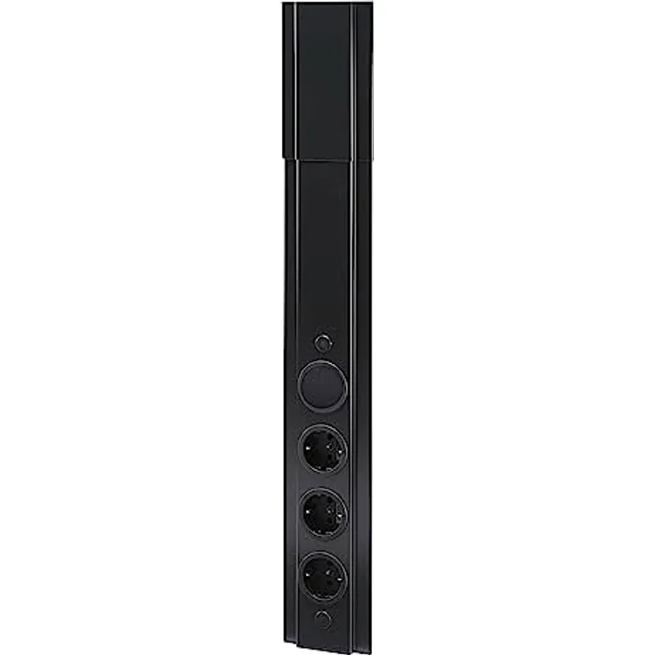 Thebo STS 3072 Energie-Ecksäule schwarz, moderne Ecksteckdose in schwarz