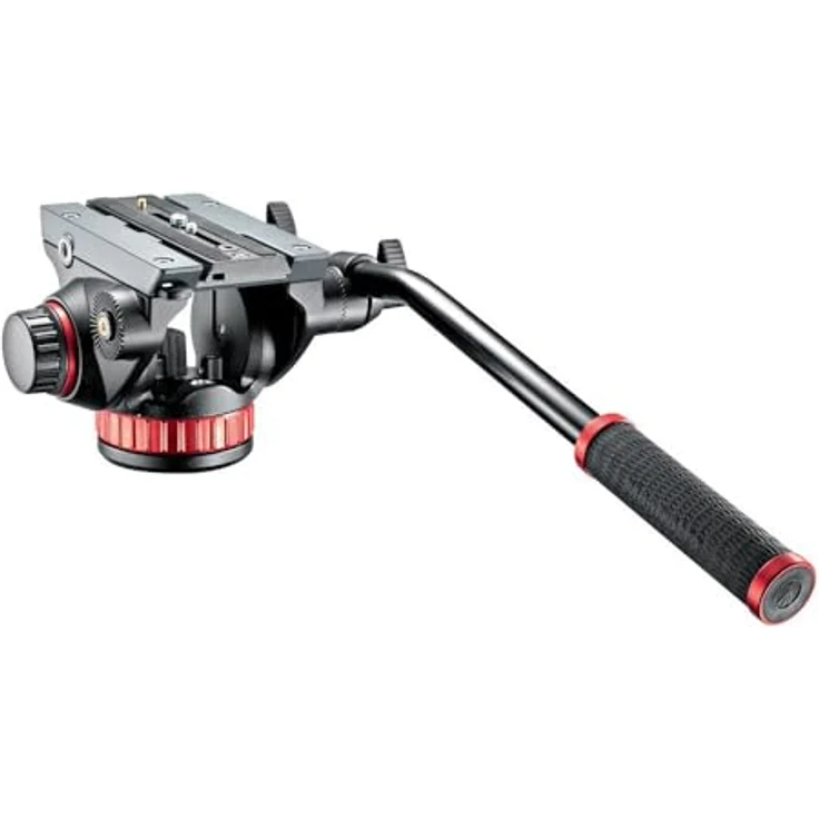 Manfrotto 502 PRO Fluid Videokopf mit Flachbasis (Counterbalance, Easy-Link, für professionelle Foto- -Videografen, Camcorder und DSLR bis 7 kg, MVH502AH) – Bild 2