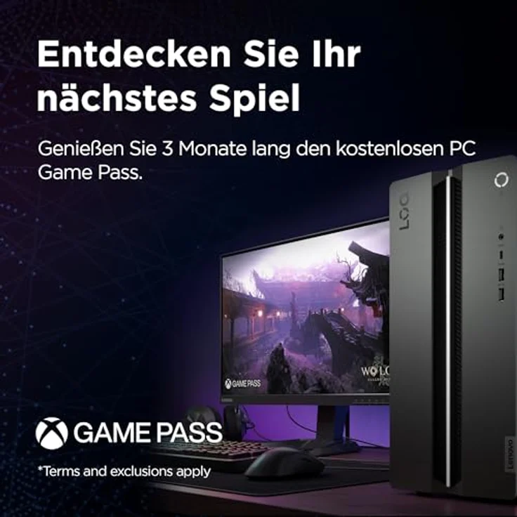 Lenovo LOQ Tower 17IRR9, Desktop-PC mit Intel Core i5, 16 GB RAM, 1 TB SSD, NVIDIA GeForce RTX 5060, Schwarz/Grau – Bild 7