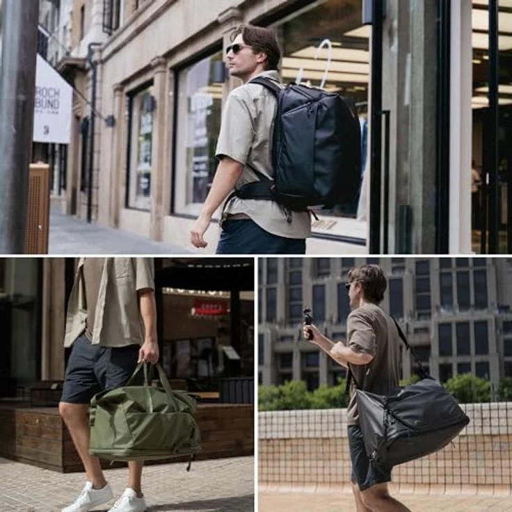 Pgytech OneMo Travel Backpack 35L, Kameratasche mit verstellbarem Trennsystem und kratzfester PU-Beschichtung, olivegrün – Bild 3