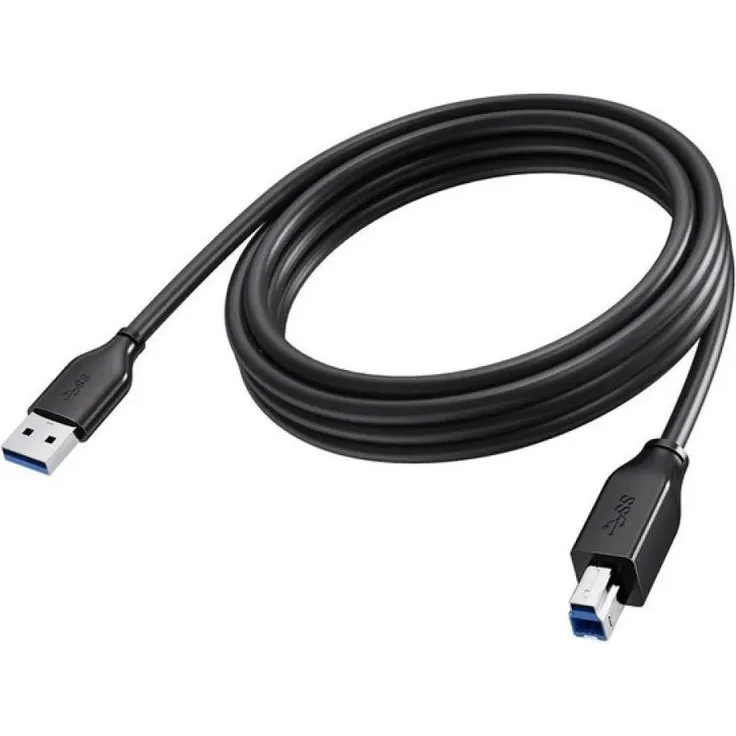 Vision TC 3MUSB3.0/BL, 3 m USB-Kabel, USB A zu USB B, 5 Gbit/s, Schwarz