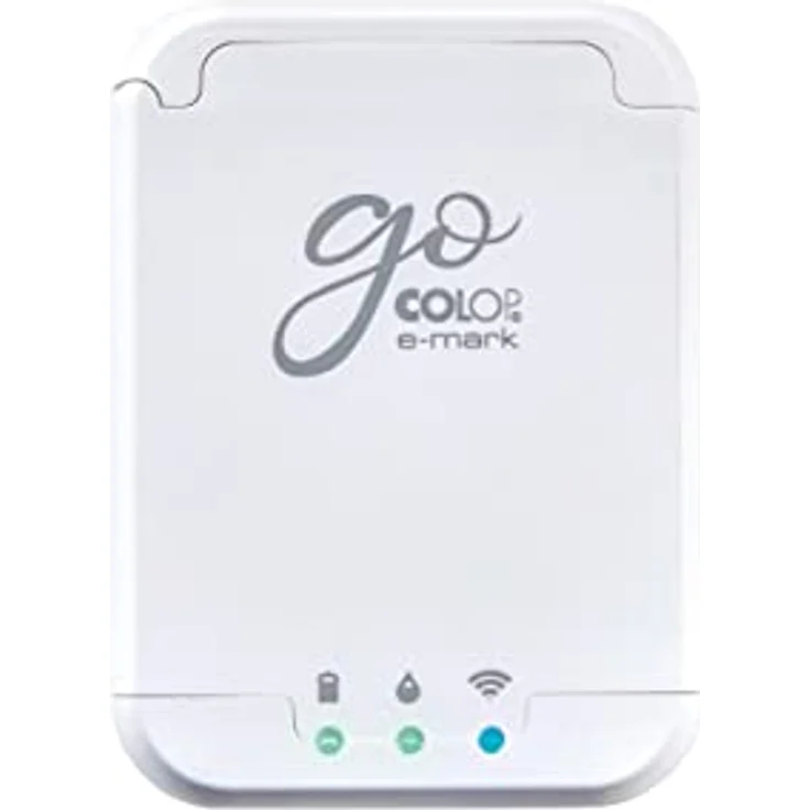 Colop e-Mark go, kompakter tragbarer Drucker, mobiles Beschriftungsgerät, vollfarbige Abdrucke auf saugenden Oberflächen, kostenlose App, weiß, 73,5 x 54,5 x 63,5 mm – Bild 4