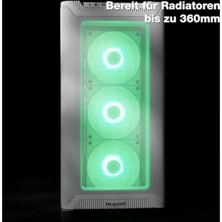 be quiet! Pure Base 501 PC-Gehäuse, 2 vorinstallierte Pure Wings 3 140mm PWM-Lüfter, USB 3.2 Gen. 2 Type C, vertikale GPU-Installation – Bild 5
