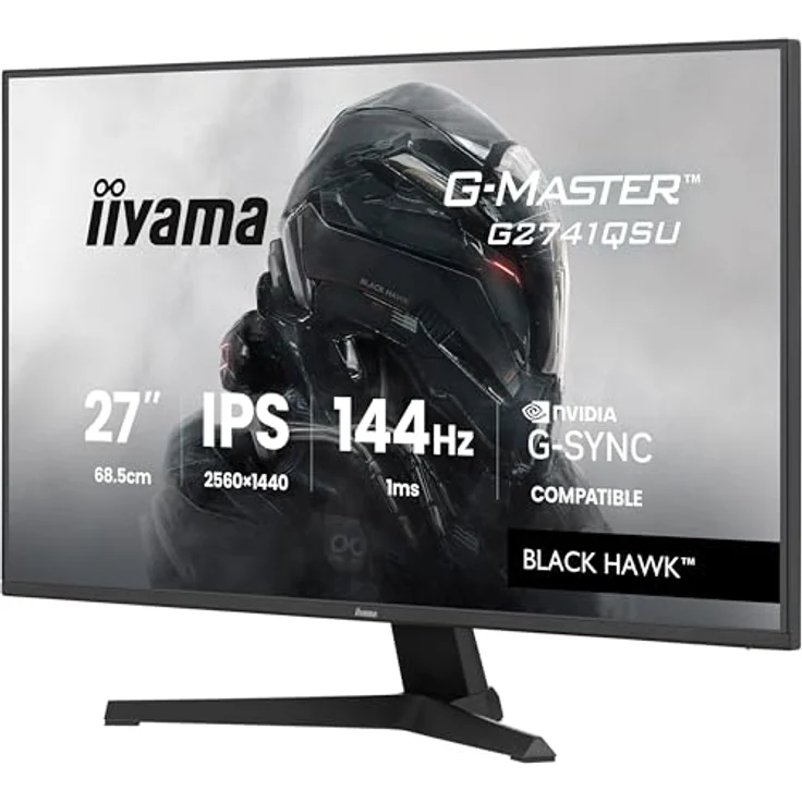 iiyama G-Master Black Hawk G2741QSU-B1, 27" IPS LED Gaming Monitor mit QHD, 144Hz, 1ms, G-SYNC, schwarz – Bild 4