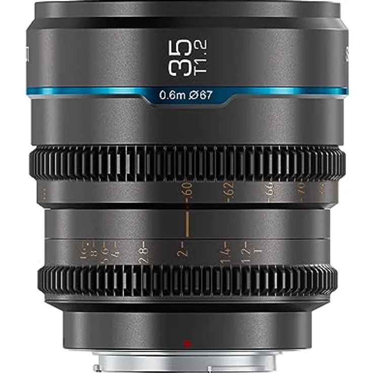 SIRUI Night Walker 35mm T1.2, Manuelles Kinoobjektiv für MFT-Mount, S35 Prime, grau, 0,4 m minimaler Fokusabstand, 12 Blendenlamellen – Bild 1
