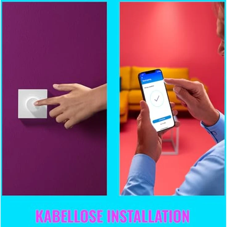 WIZ WiZ Dial Switch USB Schalter, kabelloser Lichtschalter mit dimmbarem Drehregler, Weiß – Bild 5