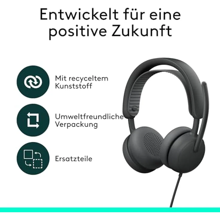 Logitech Zone Wired 2 ES for Business, USB-Headset mit adaptiver Hybrid-ANC, graphit – Bild 10