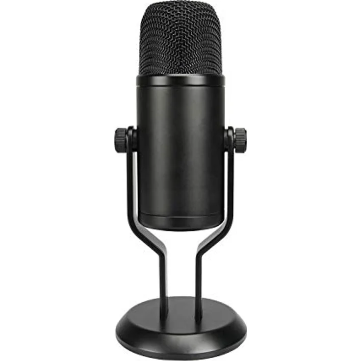 AmazonBasics Professionelles USB-Kondensatormikrofon mit Lautstärkeregler und OLED-Display, Schwarz – Bild 3