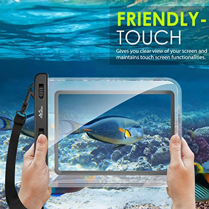 MoKo wasserdichte Tasche für 12" Geräte, Tablet Schutztasche Kompatibel mit iPad 9/8/7 10.2, iPad Pro 11 M1, iPad Air 5/4 10.9, Galaxy Tab A7 10.4, S7 11, S6/S6 Lite, MatePad New 10.4, Klar – Bild 2