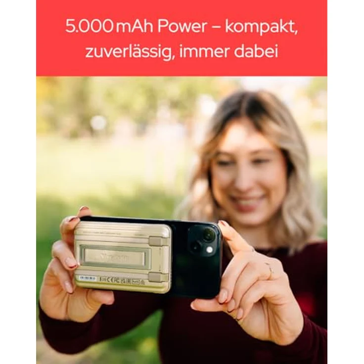Verbatim Charge 'n' Go 2C Powerbank, 5000 mAh, kabelloses Laden, 20 W, gold – Bild 9
