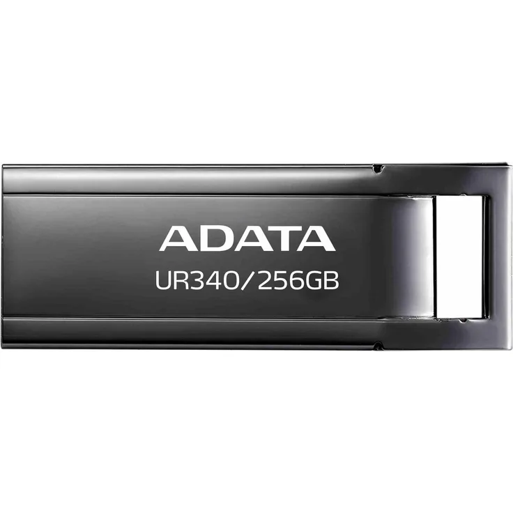 Adata UR340, USB 3.2 Flash Speicherstick, 256 GB, spritzwassergeschützt und stoßfest, Schwarz