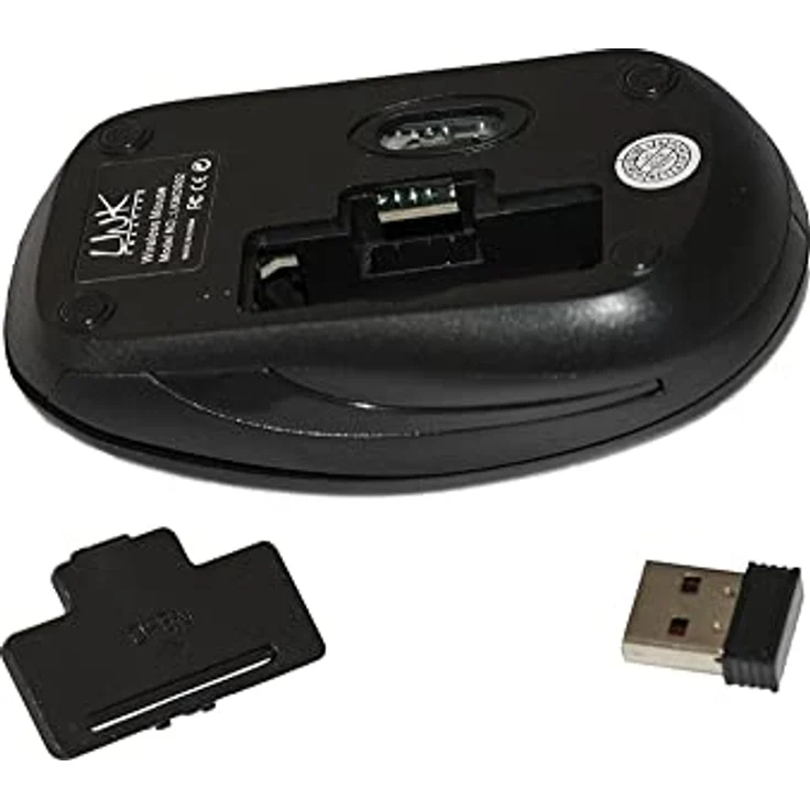 Unbekannt Link, Kabellose Maus, 3 Tasten, Schwarz, USB-Empfänger, 1000 DPI – Bild 5