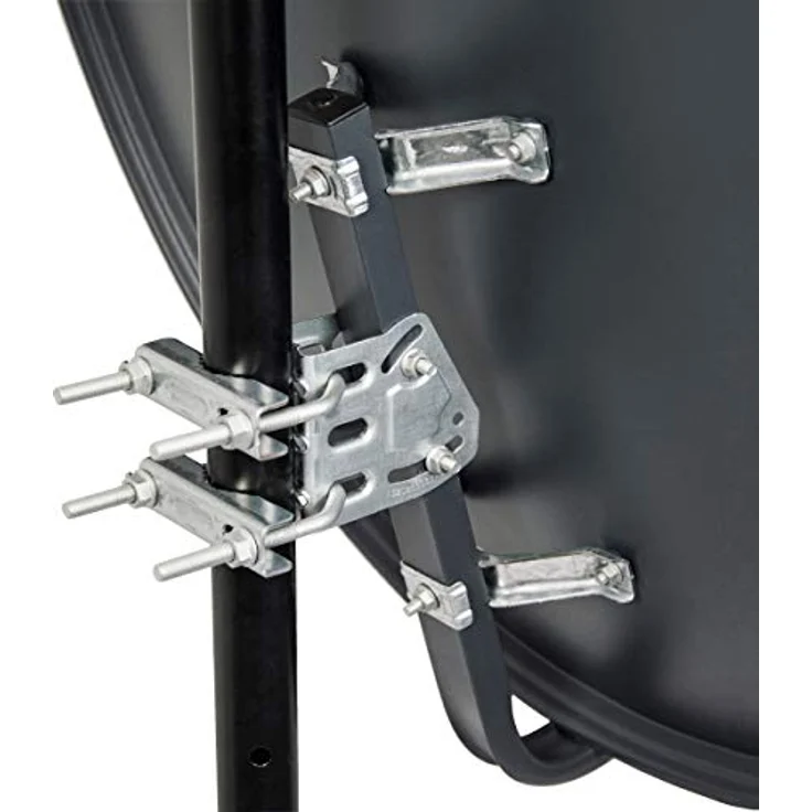 PremiumX Satelliten-Komplettanlage PXS60, 60 cm Anthrazit Satellitenschüssel mit Quad LNB für 4 Teilnehmer, 8 F-Stecker, 4K UHD und wetterfest – Bild 4