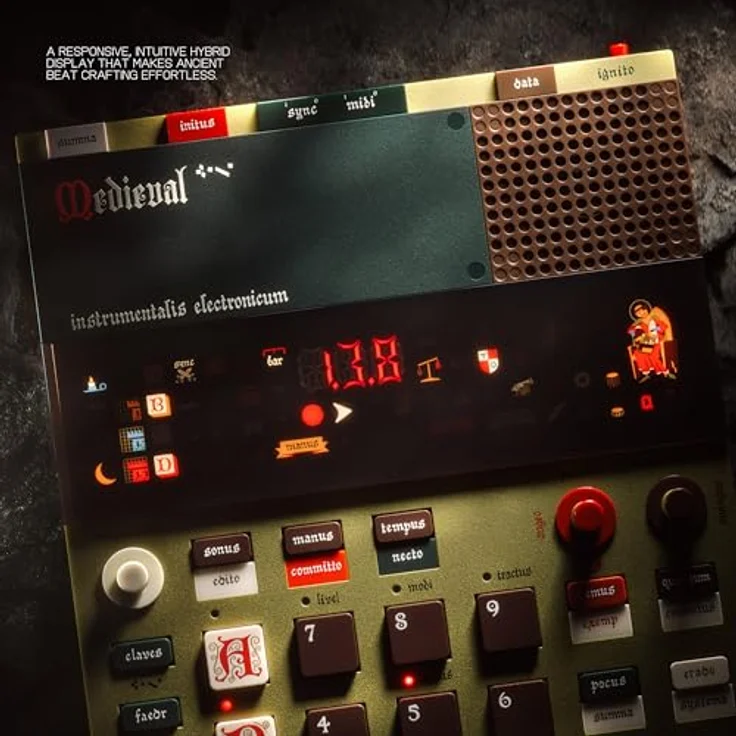 Teenage Engineering EP1320 medieval, MIDI Controller mit umfangreicher mittelalterlicher Instrumentenbibliothek, Gelb – Bild 2