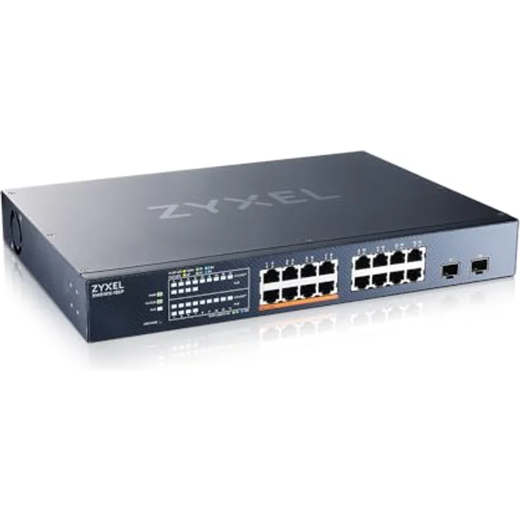 Zyxel XMG1915-18EP, 18-Port Netzwerk Switch mit PoE, 2.5G Multi-Gig Geschwindigkeit, schwarz – Bild 1
