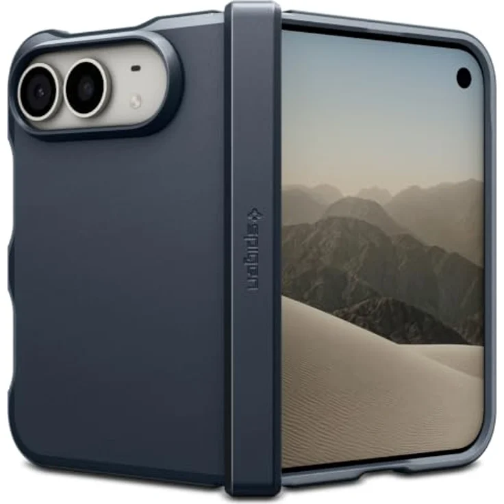 Spigen Tough Armor Pro MagSafe, Handy-Schutzhülle für iPhone Duo, Metal Slate, Dunkelblau – Bild 1