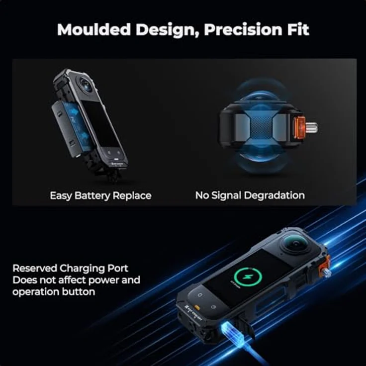 K&F CONCEPT Käfig Kamerakäfig für Insta360 X5, Aluminiumlegierung mit 1/4" Schraubenlöchern und Zubehörbefestigung – Bild 5