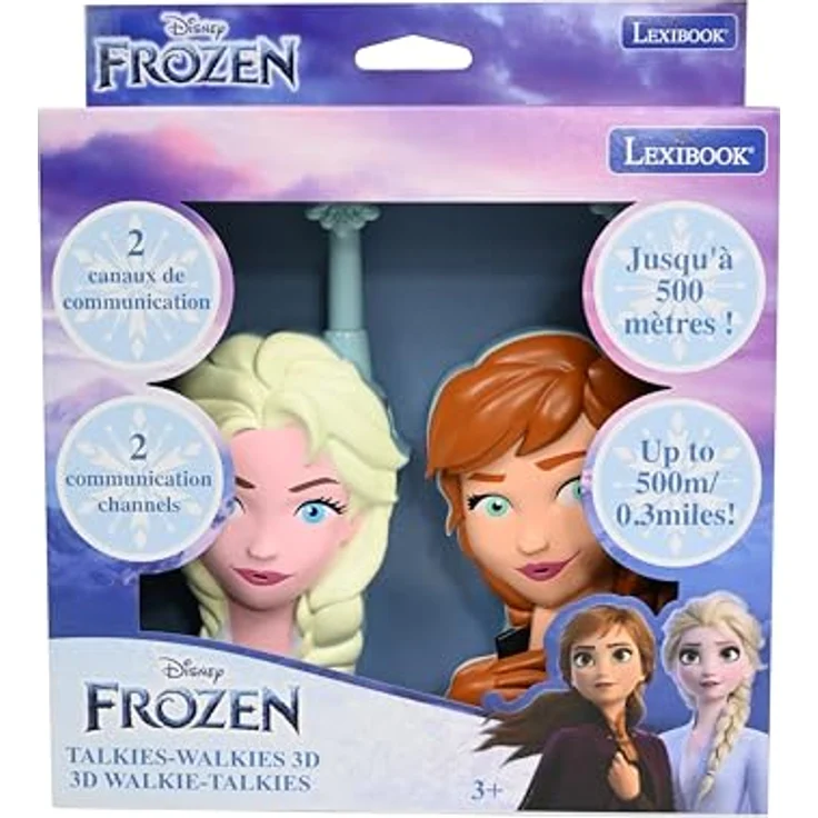 Lexibook 3D-Eisreich-Radios, Kinder-Walkie-Talkie mit 0,5 km Reichweite, braun, blau und gelb – Bild 4