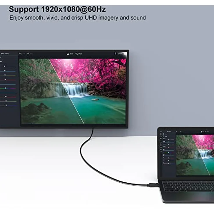 BENFEI 4K DisplayPort auf HDMI Kabel 1,8m, 2 Stück Einwegübertragung DisplayPort DP-auf-HDMI-Kabel High Speed Verbindungskabel Kompatibel mit HDTV Monitor Laptop HP DELL AMD NVIDIA usw – Bild 5