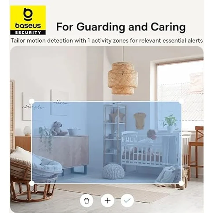 Baseus P1 Pro 3K Innenkamera mit 8-fachem Digitalzoom, Weiß – Bild 5