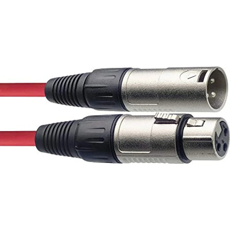 Stagg 6 m hochwertigen XLR-auf XLR-Stecker Mikrofon Kabel rot – Bild 2