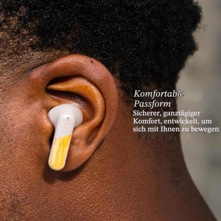 House of Marley Trenchtown, kabellose In-Ear-Kopfhörer mit ANC, bis zu 24 Std. Akkulaufzeit, beige – Bild 4