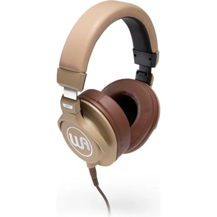 Warm Audio WA-HRT Headroom, geschlossene Studiokopfhörer mit 45 mm Neodym-Treibern, austauschbaren Ohrpolstern und Tragetasche, Braun