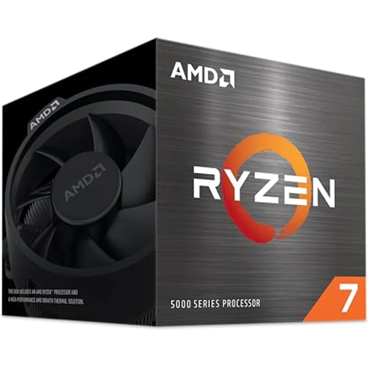 AMD Ryzen™ 7 5700 Prozessor, 8 Kerne/16 Threads ungedrosselt, Zen 3 Architektur, 20MB L3 Cache, 65 W TDP, bis zu 4,6 GHz Boost-Frequenz, Sockel AM4, DDR4 & PCIe 4.0, Ventirad Wraith Spire – Bild 1