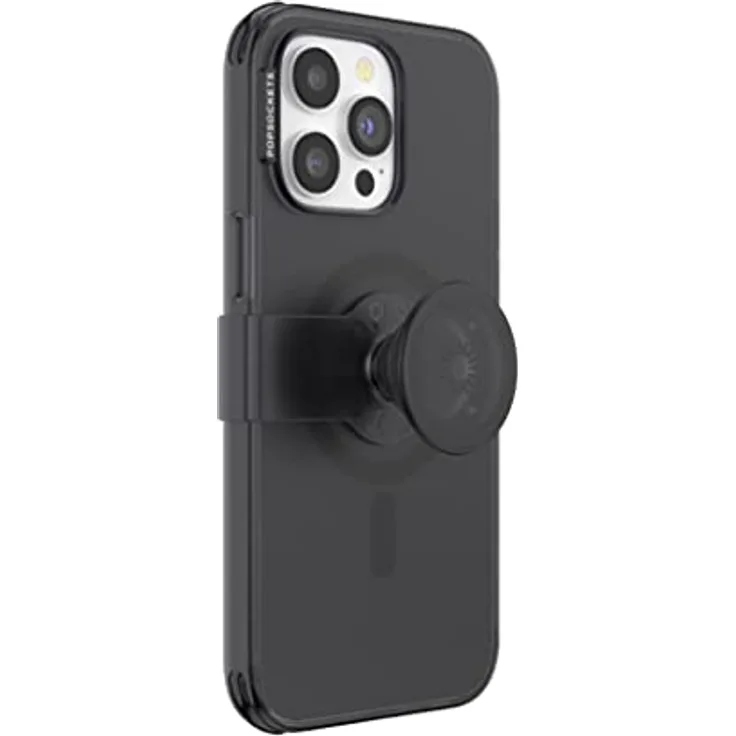 PopSockets: PopCase PlantCore für MagSafe - Hülle für iPhone 14 Pro Max mit Abnehmbarem PopGrip Slide Sockel und Griff mit Austauschbarem Top - Black
