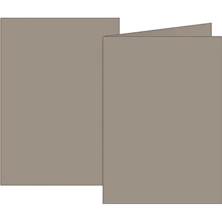 Baier & Schneider BRUNNEN Doppelkarte A6 160g taupe 10Karten