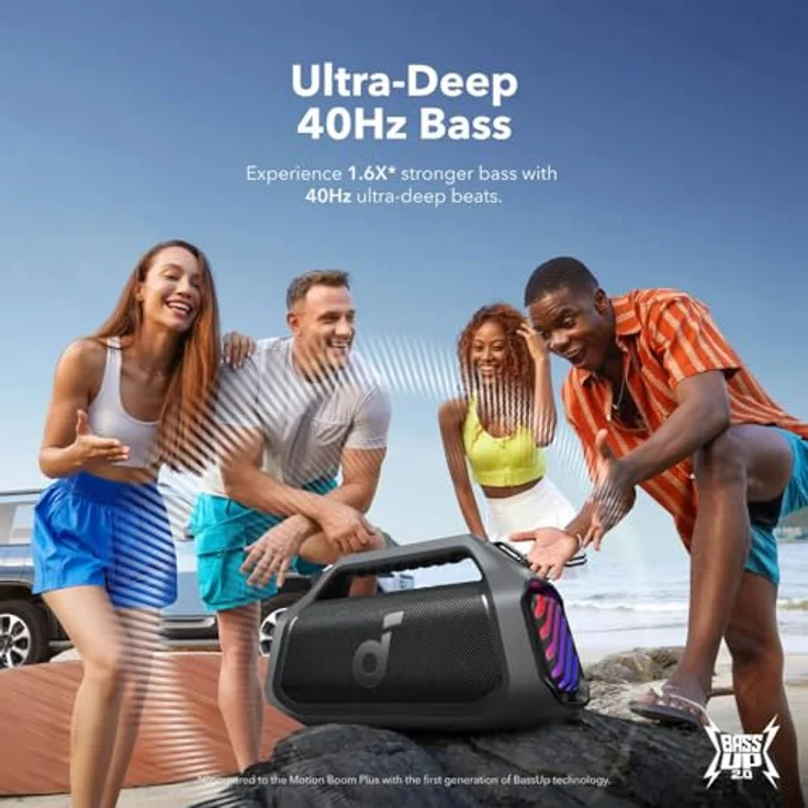 Soundcore by Anker, Boom 2 Plus Bluetooth Lautsprecher, Schwarz – Bild 2