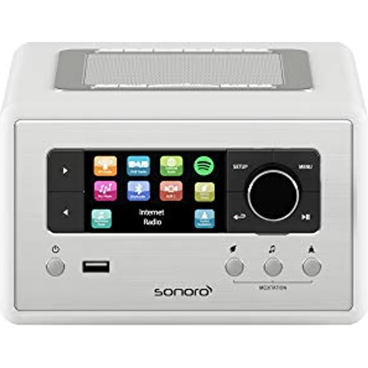 Sonoro Relax Internetradio mit Bluetooth, WLAN, TFT-Display, Wecker, weiß – Bild 2