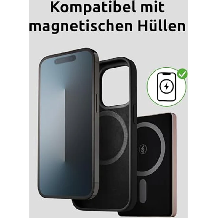 Intenso MW5000 Magnetische Powerbank 5000 mAh – MagSafe kompatibel, 15W Wireless Charging, USB-C PD 20W, kompakt in Rosé – Bild 4
