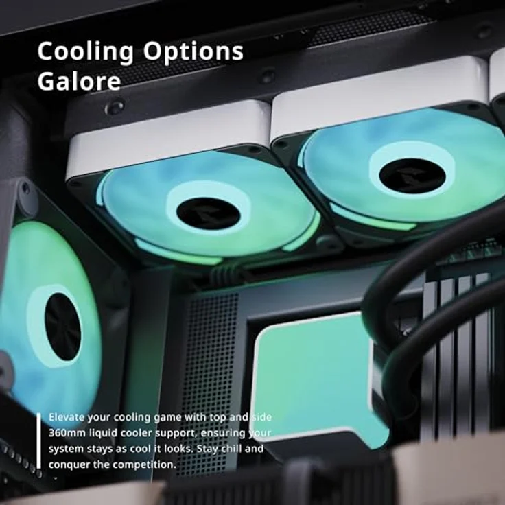 AeroCool Geh Midi APNX C1 (white), PC-Gehäuse mit optimiertem Airflow und ARGB-PWM-Lüfter – Bild 5