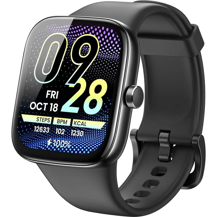 TOZO S7 Smartwatch, Bluetooth-Telefonie, 1,85 Zoll AMOLED-Display, 100+ Sportmodi, IP68 wasserdicht