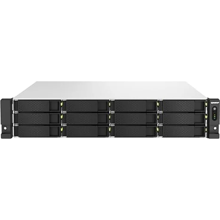QNAP TS-h1887XU-RP-E2336-32G Intel Xeon E-2336 6 Cores/12 Threads 32GB ECC DDR4 2x16 18-Bay 2U rackm (0 TB), NAS, Schwarz – Bild 2