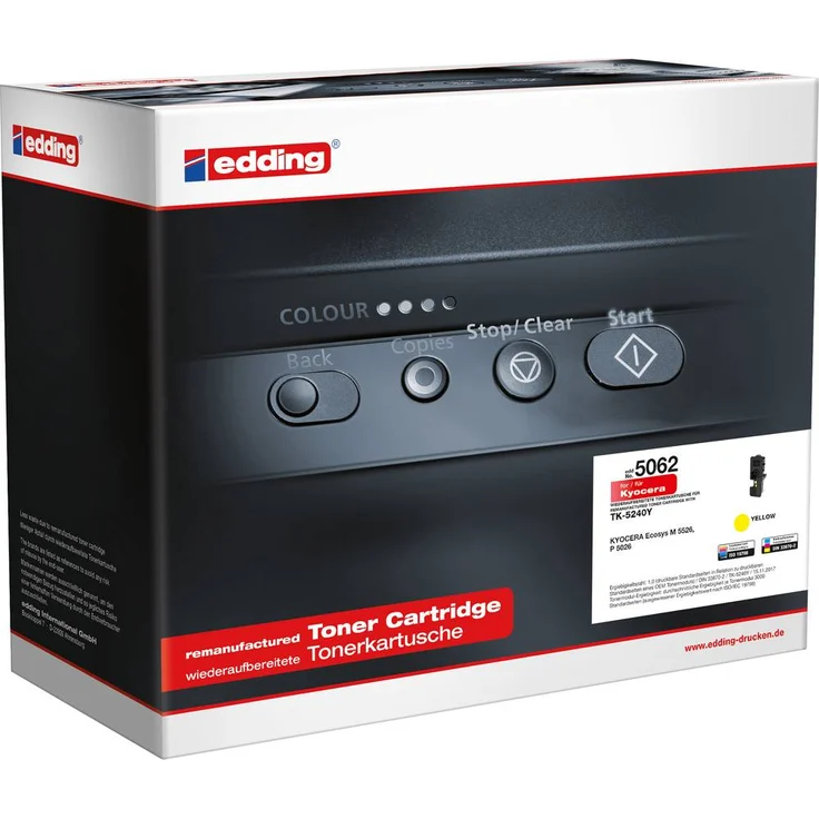 Edding Toner EDD-5062 für Kyocera TK-5240Y, Kompatibel, Gelb, 3000 Seiten