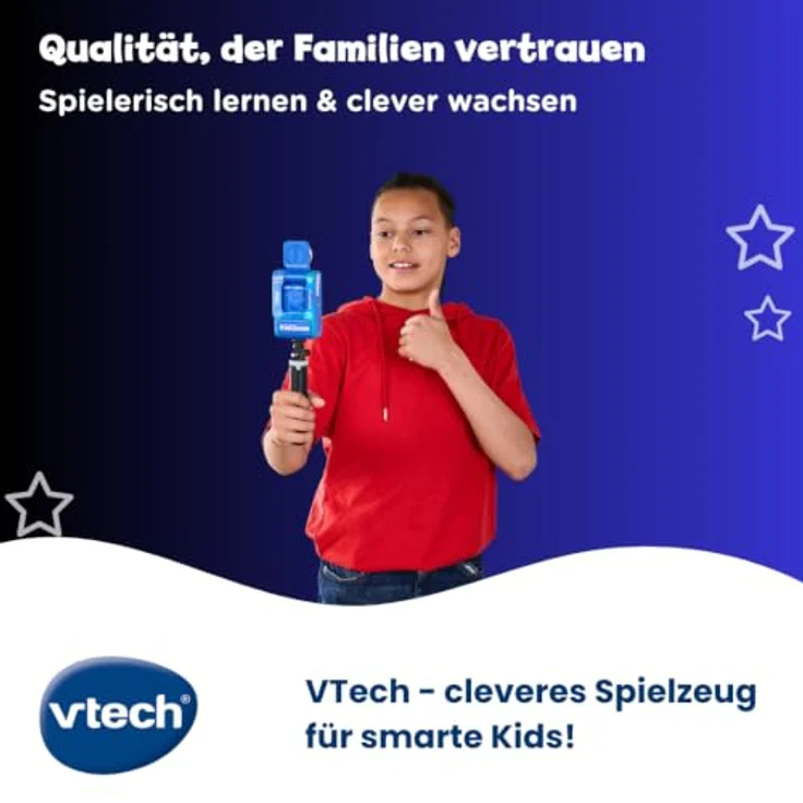 VTech KidiZoom Video Cam FX, HD-Foto- und Videokamera mit Greenscreen, Selfie-Funktion und 256 MB Speicher, blau – Bild 7