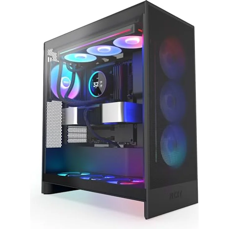 NZXT Kraken Elite 360 RGB - AIO CPU-Flüssigkeitskühler - 360-mm-Radiator - F360 RGB Core-Lüfter - Anpassbares 2,72"-IPS LCD - Turbine Pump - Intel LGA 1700, 1200/115X, 1851 - AMD AM5, AM4 - Schwarz – Bild 4