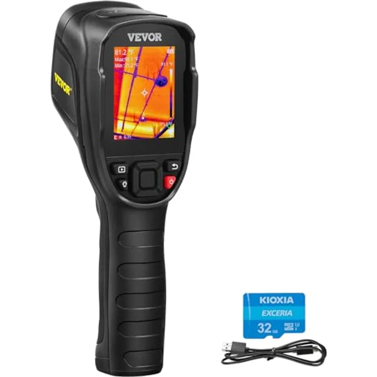 VEVOR Handheld Wärmebildkamera SC240M, 240x180 IR-Auflösung, 40mK Genauigkeit, Temperaturbereich -20-550°C, Videoaufnahme, 64GB SD-Karte, IP54 Staub- und Wasserresistenz – Bild 1