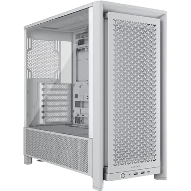 Corsair Frame 4000D Modulares Mid-Tower ATX PC-Gehäuse – Hoher Luftstrom, InfiniRail™ Ventilator-Montagesystem, ASUS BTF, MSI Project Zero, Gigabyte Project Stealth – Weiß