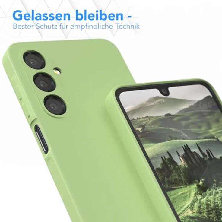 EAZY CASE Silikonhülle für Samsung Galaxy A16 5G, stoßfestes TPU Case mit Kameraschutz, dünn und pastellgrün – Bild 4