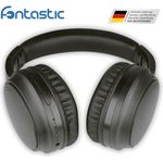 Fontastic Kabelloses Stereo-Faltheadset mit Mikrofon Tonic Schwarz, ANC-Technologie und Bluetooth 3.5 mm Line-In Eingang
