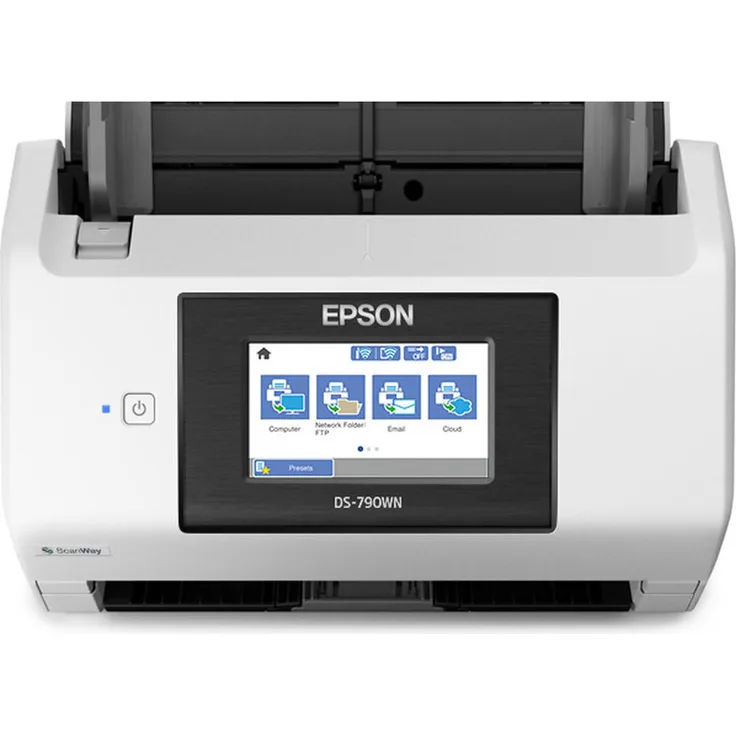 Epson WorkForce DS-790WN, High-Speed-Netzwerkscanner mit Standalone-Scannen und erweiterter Authentifizierungsfunktion, weiß